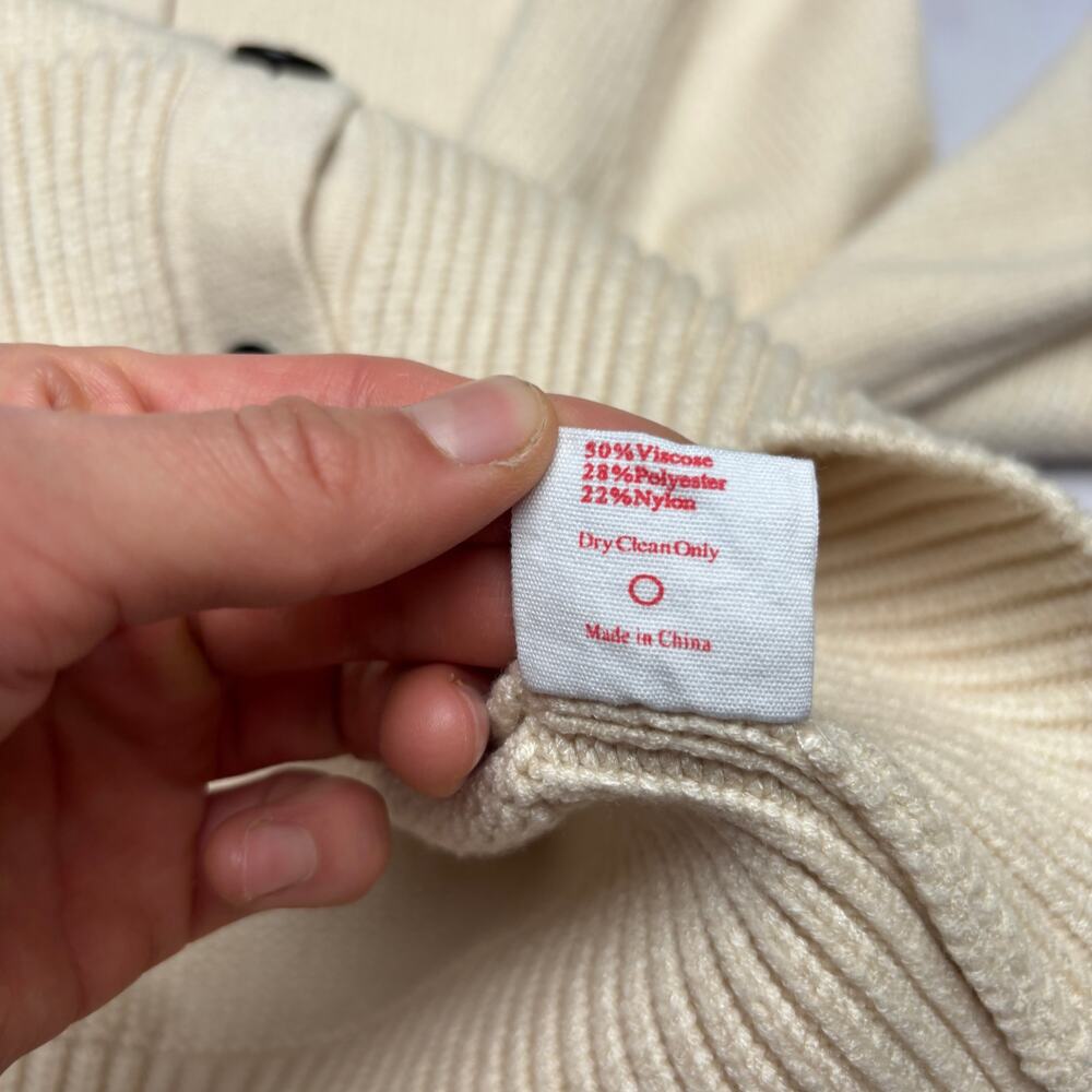 Lisa Says Gah Battenberg Cardigan Sweater Women's M/L Preppy READ - Picture 8 of 11